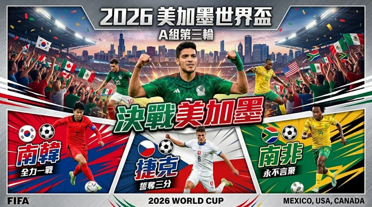 2026世界盃A組第三輪生死戰：韓國攜手捷克南非，絕境算計爭出線